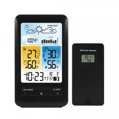 JS-3395D Digital Weather Station Thermometer Hygrometer Wireless Electronic Alarm Clock Barometer Compact Weather Forecast