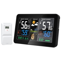 YJ-5111 EU Plug Digital Weather Station Forecast Weather Bed Clock Indoor Thermometer Hygrometer