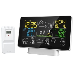 YJ-5065WIFI Tuya APP Color Display Digital Temperature Humidity Monitor Wireless Weather Station Wifi with Outdoor Sensor