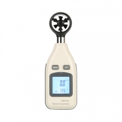 GM816A Handheld Digital Wind Speed Meter Anemometer NTC Thermometer LED Display IP65 Protection 6F22 9V Battery Included