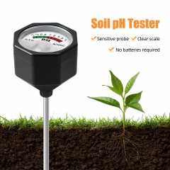 2603-H Soil pH Tester No Battery Required 3-11 pH Range Soil Meter Soil Detector with Metal Probe for Garden, Farm&House Plants