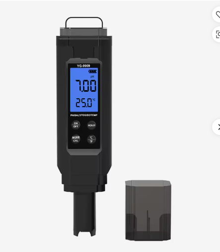 YY-9909 5 in 1 PH / Salinity /EC /TDS/TEMP Water Quality Tester Saltwater Pool Salinity Tester Drinking Water pH Meter