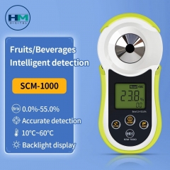 SCM-1000 0-55% Brix Digital Sugar Refractometer Range Fruit Juice Sugar Meter Automatic TEMP
