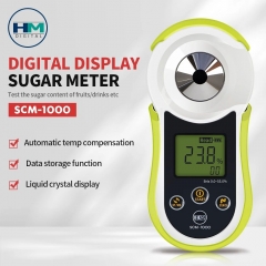 SCM-1000 0-55% Brix Digital Sugar Refractometer Range Fruit Juice Sugar Meter Automatic TEMP