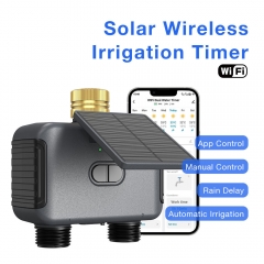 Tuya WiFi Solar Irrigation Valve Smart Garden Water Timer Solar Powered Water Valve Premium Waterproof Automatic Drip Irrigation SGW08SY-WF
