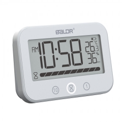 B0549STH Bathroom Waterproof Countdown Timer Reloj De Pared Wall Clock With Dual Suction Sups Kitchen Timer