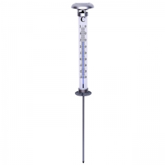 SH-149 Solar Powered Soil Thermometer Waterproof Stainless Probe Outdoor Lawn Garden Ground Temperature Tester for Plant Cultivation