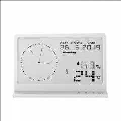 SH-8080A Electronic Digital Wireless Weather Station Temperature Humidity LCD Display High Accuracy ABS OEM Featuring Clock Date