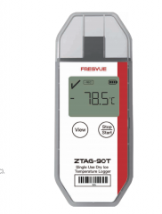ZTAG-90T 33,000 points -90℃~70℃ Single-use Dry ice temprature data logger